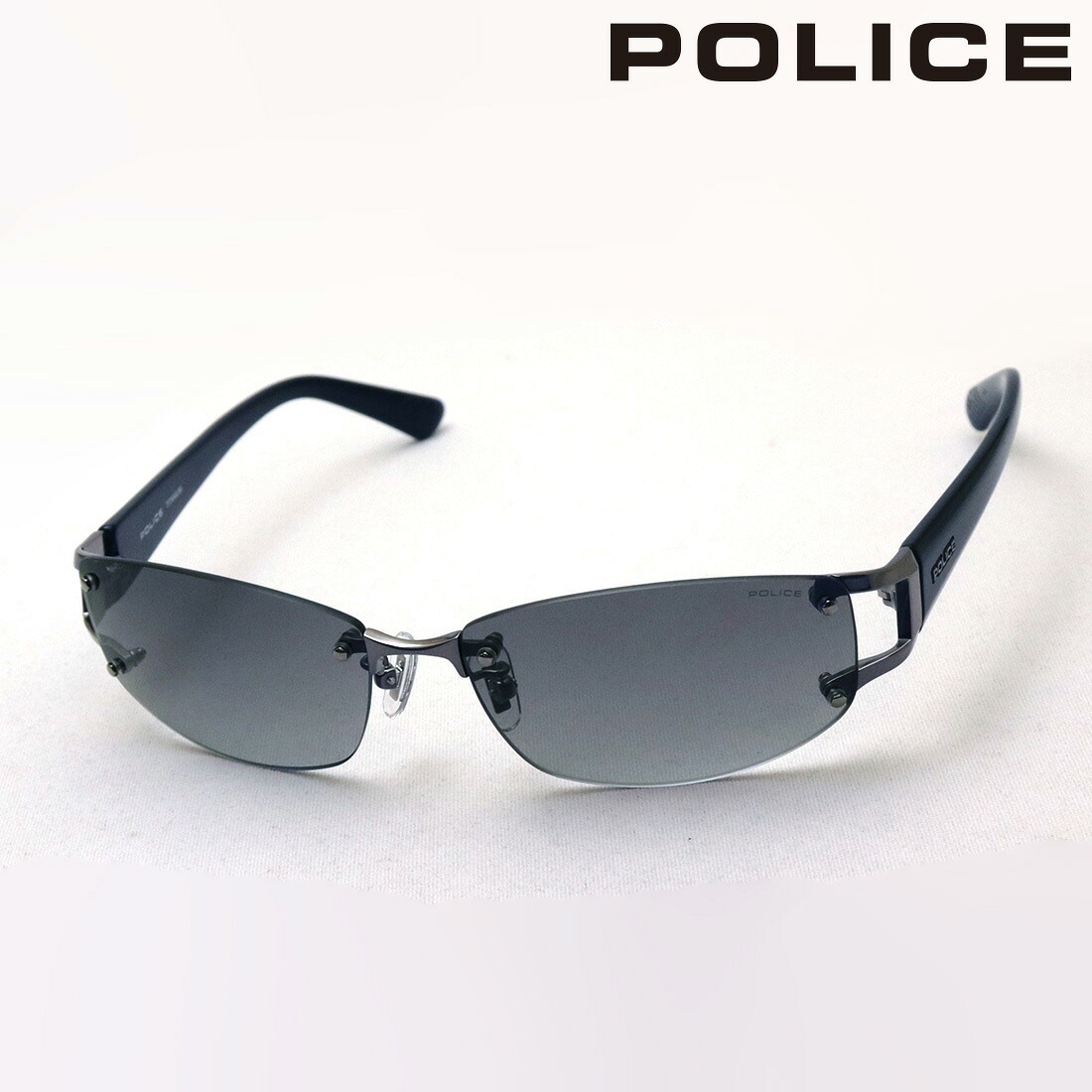 ポリス サングラス 正規販売店 復刻別注モデル POLICE SPLC60J 568N DRIVER スクエア シルバー系 メンズ