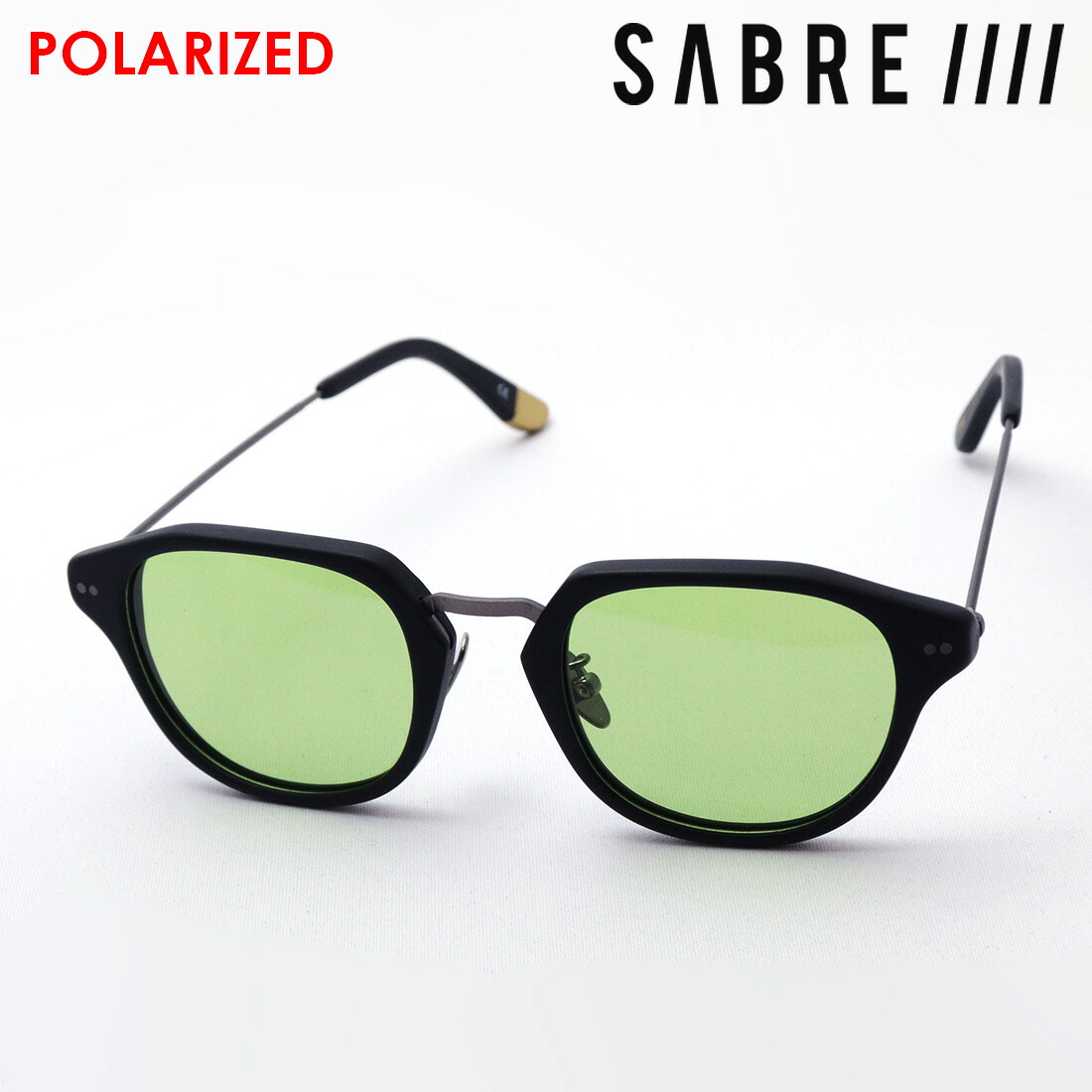 NewModel 【セイバー サングラス 正規販売店】 SABRE 偏光サングラス SS21-101B-LGP-J ヘミ HEMI ウェリントン ブラック系｜グラスマニア -Tokyo Aoyama- 15,257円