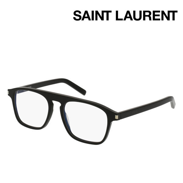 おすすめ必要経費 【サンローラン 眼鏡 定め事売りわたす店】 SAINT LAURENT SL157 001 サン ローラン 伊達眼鏡 度付き添い人 青色ともし火 はね除ける メガネ 保守的