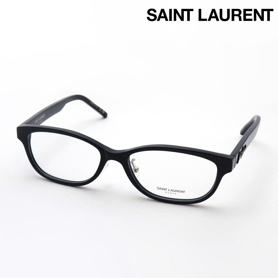 おすすめ通貨価値 【サンローラン 眼鏡 定まり売りわたす店】 SAINT LAURENT SL 629/J 001 サン ローラン 伊達眼鏡 度付き添い人 青碧ともし火 取りすてる メガネ 黒縁 Made In Italy レディース メンズ オーバル 黒いこと系