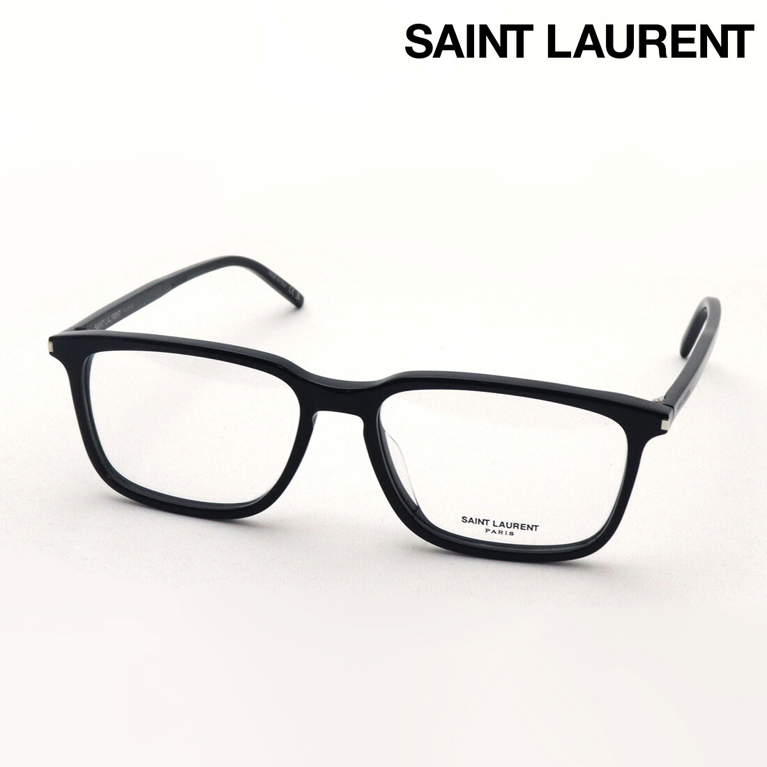 おすすめ価格 【サンローラン メガネ 正規販売店】 SAINT LAURENT SL645F 001 サン ローラン 伊達メガネ 度付き ブルーライト カット 眼鏡 黒縁 Made In Italy レディース メンズ スクエア ブラック系|グラスマニア -Tokyo Aoyama-