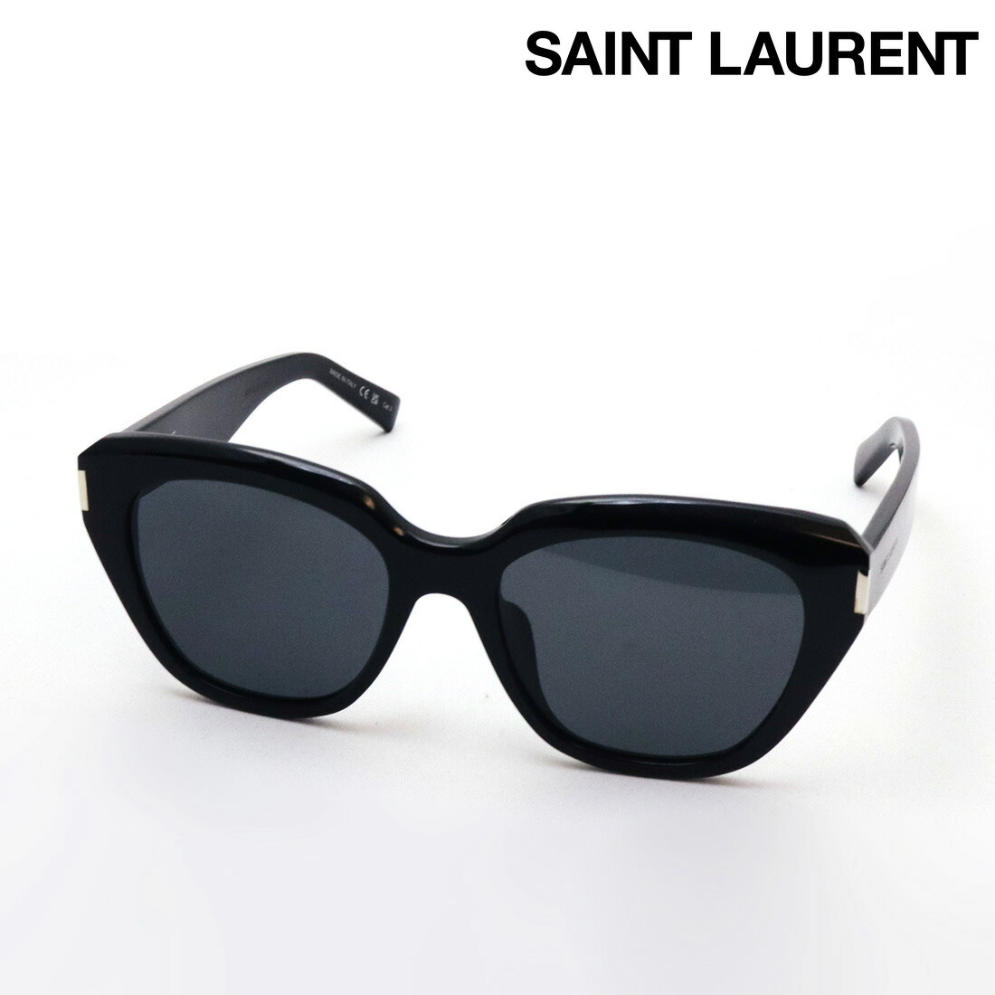 NewModel 【サンローラン サングラス 正規販売店】 SAINT LAURENT サン ローラン SL827/K 001 54 CORNER ANGLE Made In Italy レディース キャットアイ ブラック系