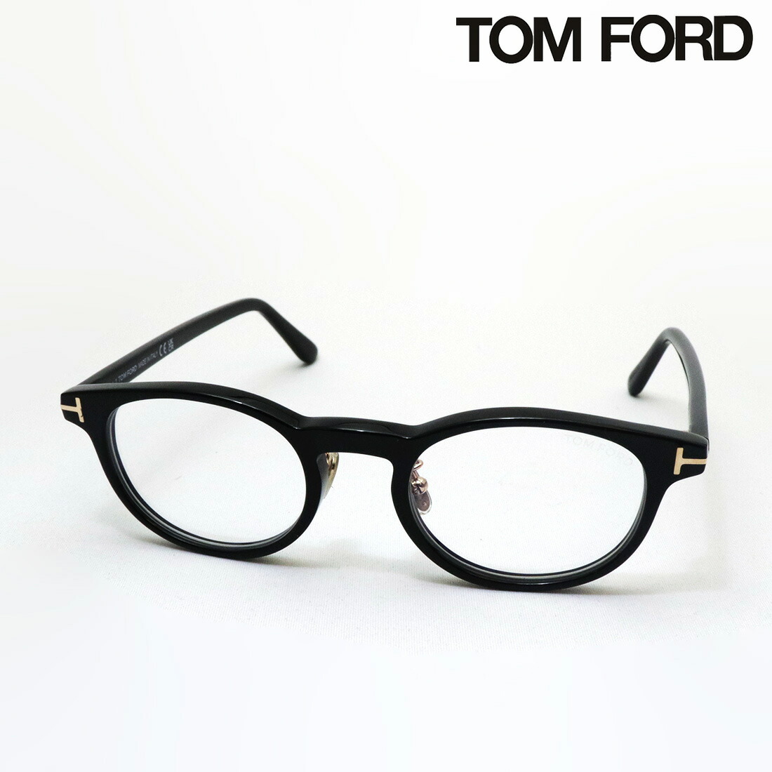 【トムフォード メガネ 正規販売店】 TOM FORD TF6112-D-B 001 49 伊達メガネ 度付き ブルーライト カット 眼鏡 黒縁 Made In Italy オーバル ブラック系