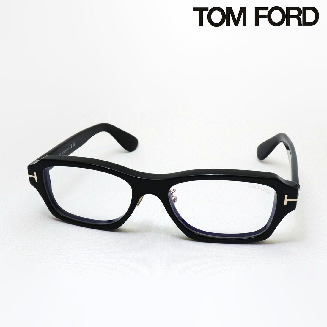【トムフォード メガネ 正規販売店】 TOM FORD TF6113-D-B 001 56 伊達メガネ 度付き ブルーライト カット 眼鏡 黒縁 Made In Italy スクエア ブラック系