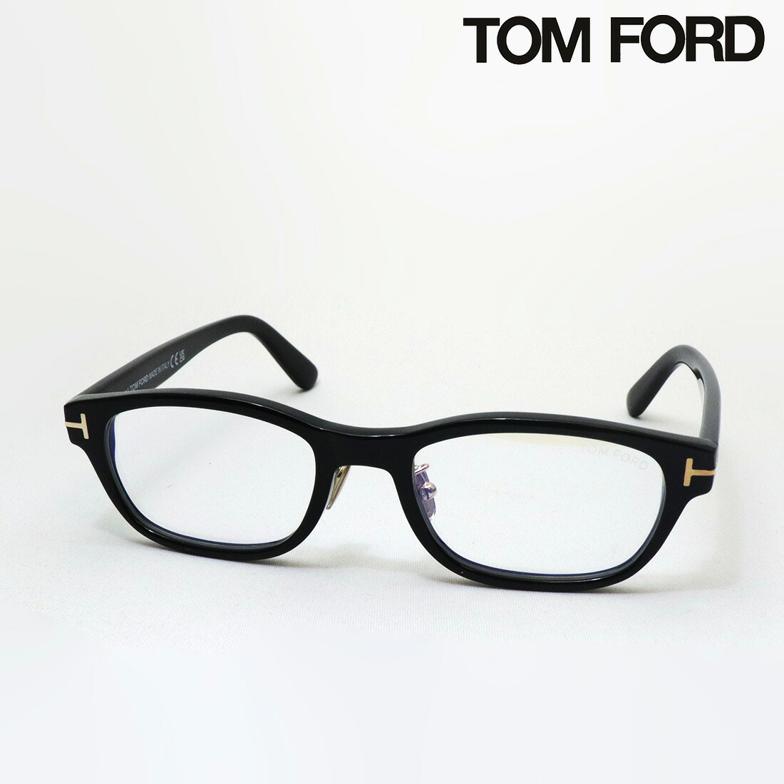【トムフォード メガネ 正規販売店】 TOM FORD TF6115-D-B 001 52 伊達メガネ 度付き ブルーライト カット 眼鏡 黒縁 Made In Italy スクエア ブラック系