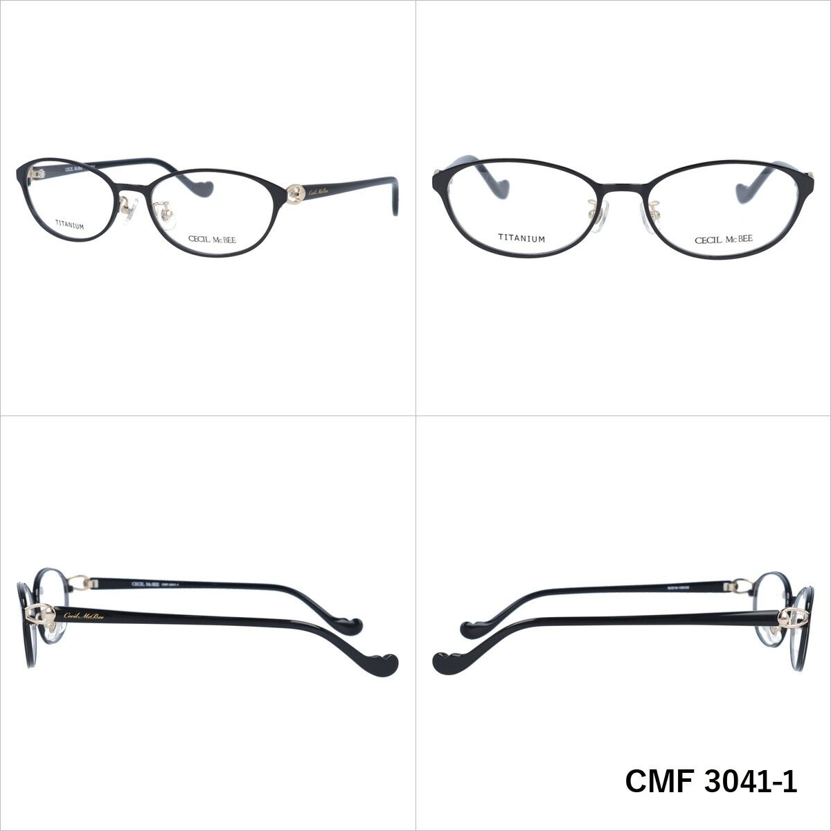 セシルマクビー メガネフレーム Cmf Mcbee 伊達メガネ Cecil Mcbee 眼鏡 Cmf 3041 全4カラー 52サイズ オーバル レディース 眼鏡達人セシルマクビー Cecil Mcbee メガネフレーム 調整可能ノーズパッド クリングス レディース