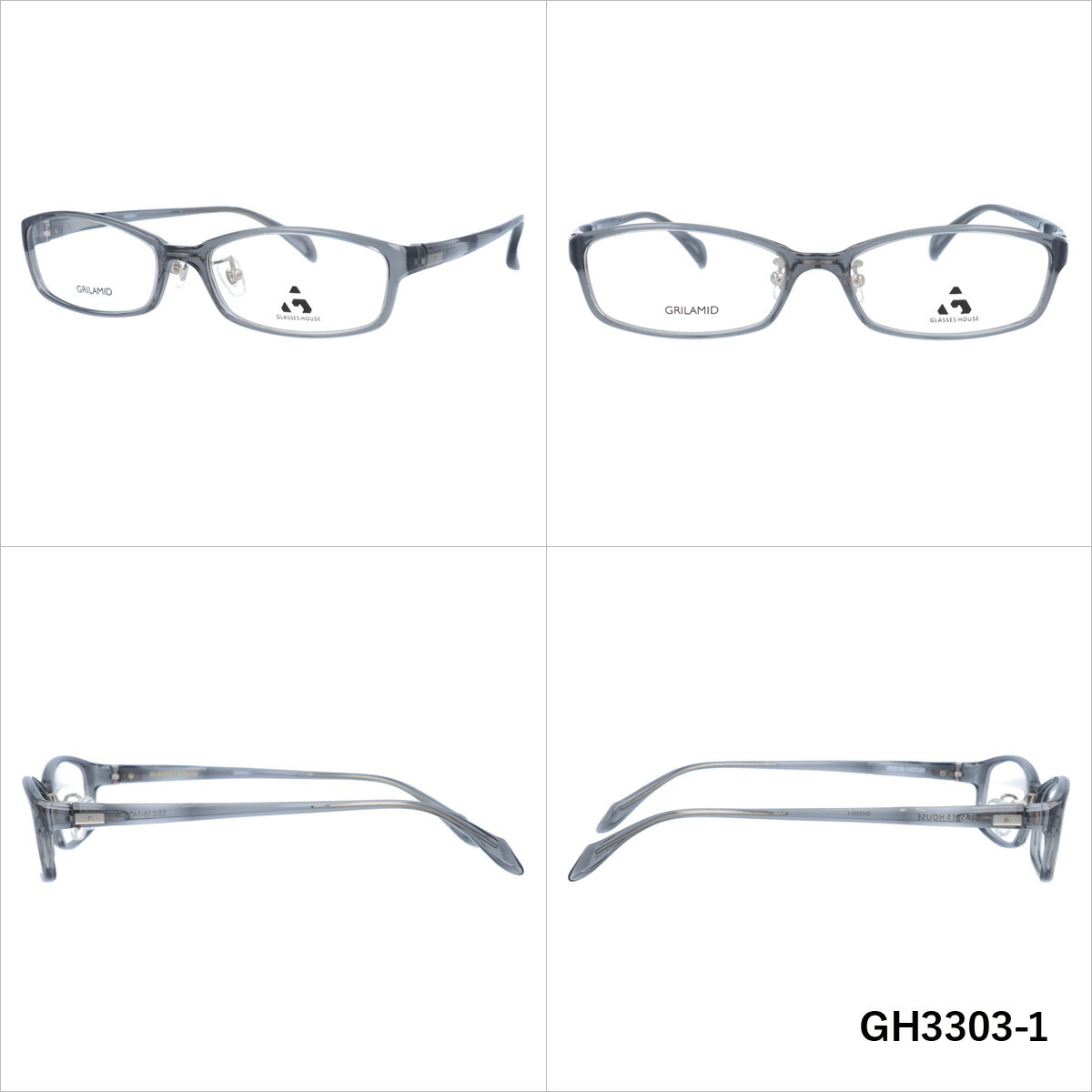 メガネ 眼鏡 度付き 度なし おしゃれ GLASSES HOUSE グラスハウス GH 3303 全4色 55サイズ オーバル型 メンズ レディース  UVカット 紫外線 ブランド サングラス 伊達 ダテ 老眼鏡 PCレンズ カラーレンズ 遠近両用対応可能 ラッピング無料 本日限定