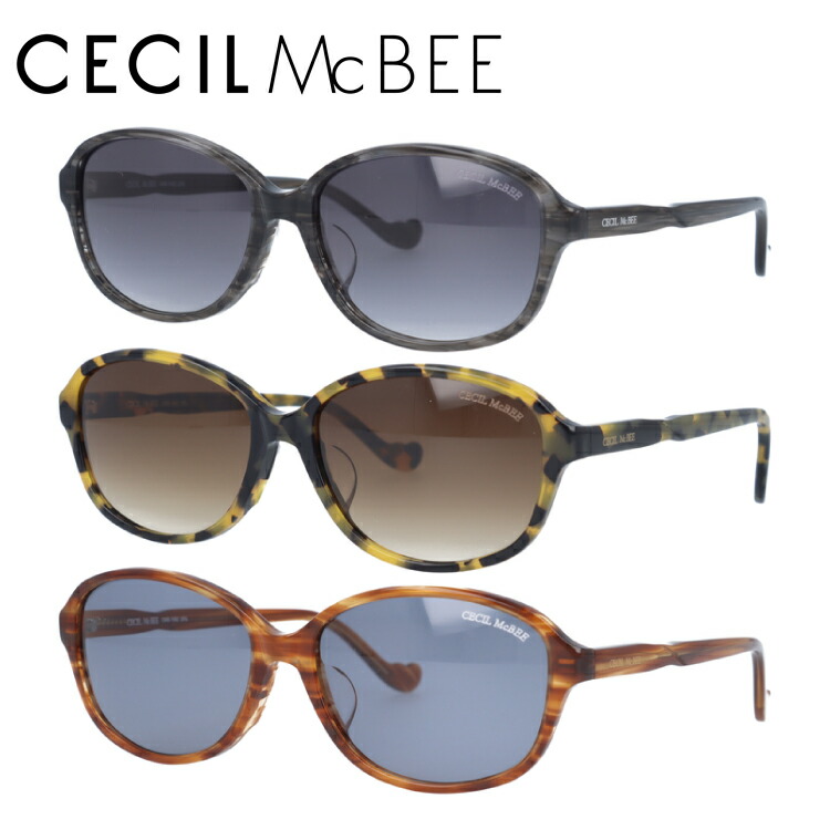 セシルマクビー サングラス アジアンフィット Cecil Mcbee Cms1052 全3カラー 57サイズ オーバル型 レディース Uvカット 紫外線 カラーサングラス ブランド 人気 定番 Sogarage Com