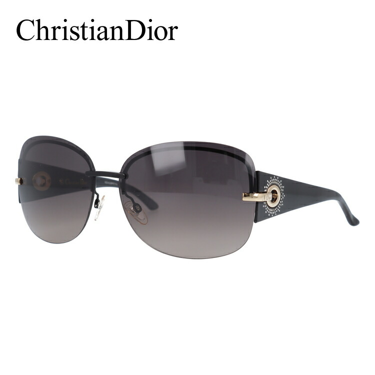 【お買い物マラソン対象】【訳あり】クリスチャン・ディオール Christian Dior サングラス DIOR PRECIEUSEF KH8/XQ 64 ブラック(ノーズパッド調節可能)【レディース】 UVカット|眼鏡達人