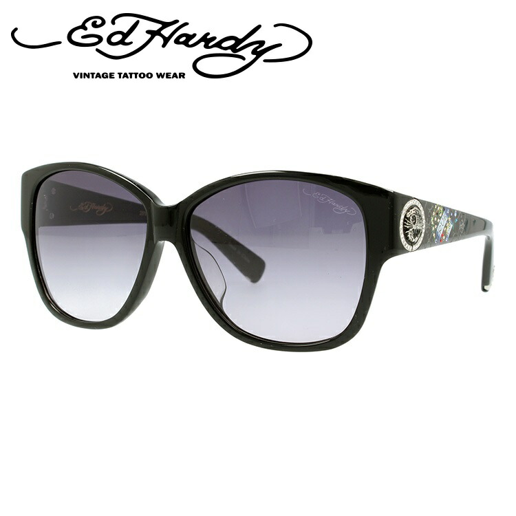 【当店限定SALE】【訳あり】エドハーディー サングラス EdHardy タイガー2 TIGER 2 BLACK メンズ レディース UVカット メガネ ブランド ギフト