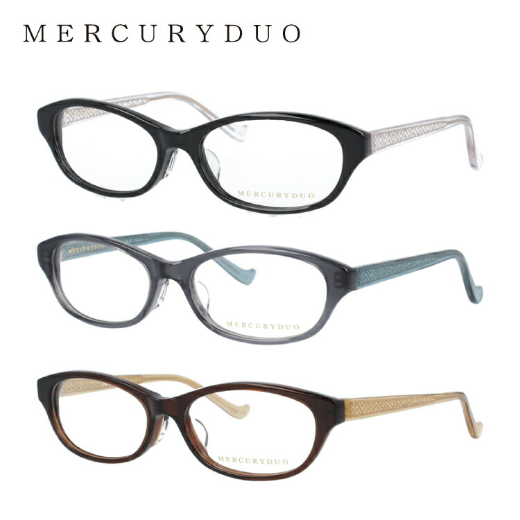 【当店限定SALE】メガネ 眼鏡 度付き 度なし おしゃれ MERCURYDUO マーキュリーデュオ MDF8012 全3色 52サイズ オーバル型 レディース 女性 UVカット 紫外線 ブランド サングラス 伊達 ダテ｜老眼鏡・PCレンズ・カラーレンズ・遠近両用対応可能