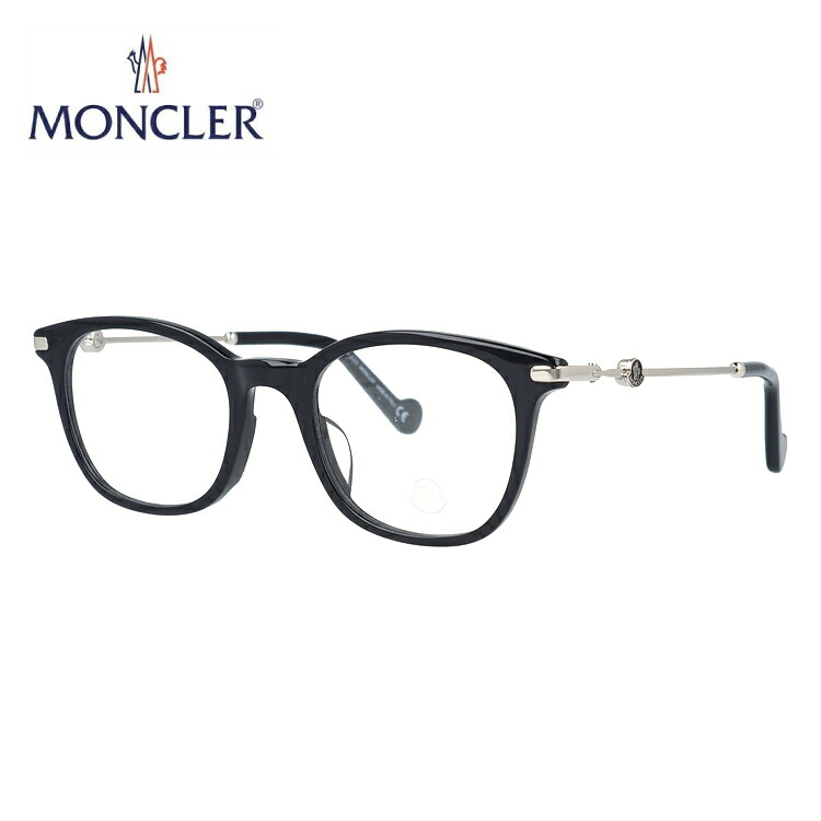 モンクレール メガネフレーム 伊達メガネ アジアンフィット MONCLER ML5114-D 001 50サイズ スクエア型 ユニセックス メンズ レディース