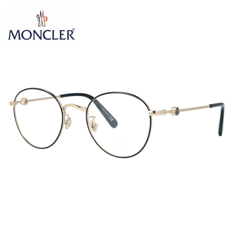モンクレール メガネフレーム 伊達メガネ アジアンフィット MONCLER ML5140-D 001 50サイズ ラウンド型 ユニセックス メンズ レディース