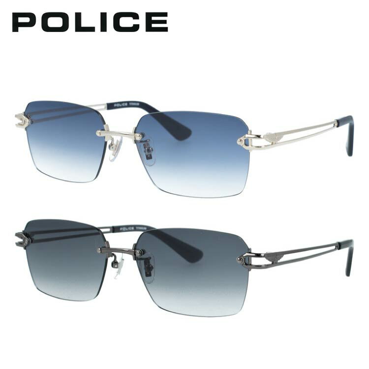 【国内正規品】ポリス サングラス アジアンフィット（フルフィット） 調整可能ノーズパッド（クリングス） POLICE SPLT68J 56サイズ 全2カラー スクエア型 ユニセックス メンズ レディース