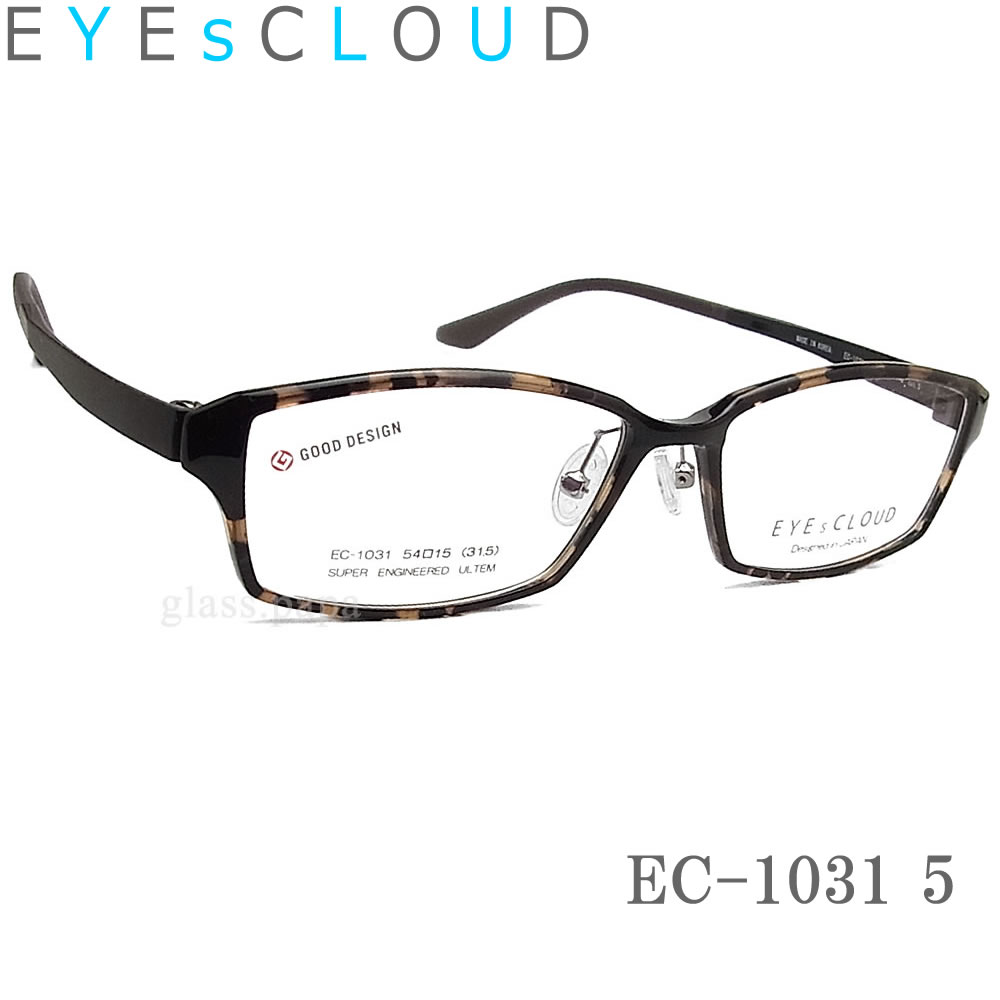 EYEs CLOUD アイクラウド 眼鏡 ひな形 EC-1031 Col.5 好ましいひな型賞 メガネ 軽さ 伊達眼鏡 度付き添い人 赤銅色デミ メンズ・レディース