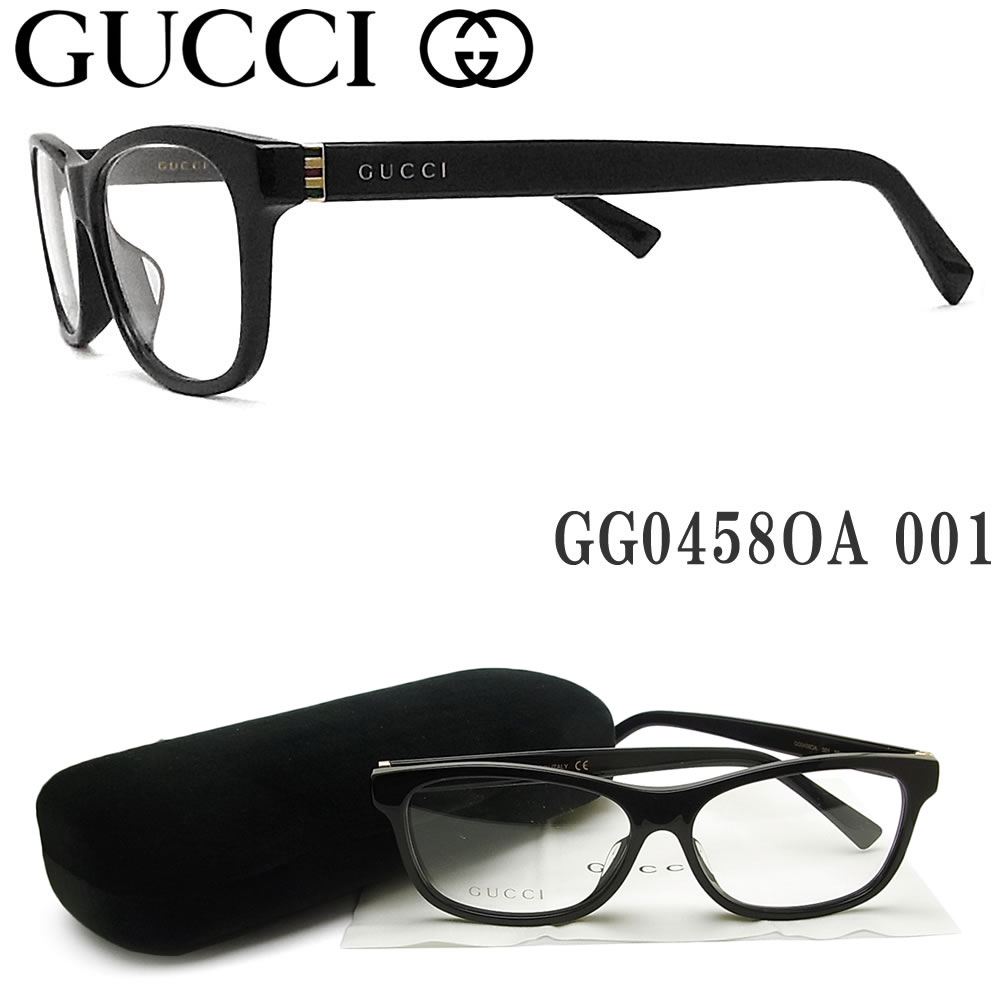 超目玉 グッチ メガネ Gucci Gga 001 ブラック 眼鏡 ブランド 伊達メガネ 度付き セル メンズ レディース 男性 女性 Italy グラス パパ 55 以上節約 Elta90ms Rs