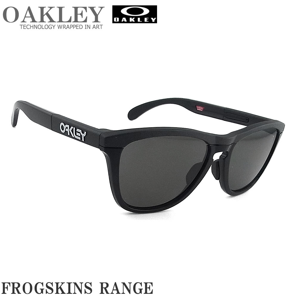 OAKLEY オークリー OO9284A-1055 FROGSKINS RANGE サングラス アジアンフィット Matte Black / Prizm Grey 009284｜グラス・パパ