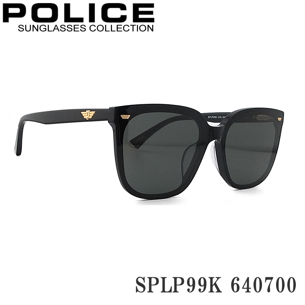 POLICE ポリス SPLP99K-640700 サングラス Shiny Black メンズ・レディース  アセテート フルリム splp-99k