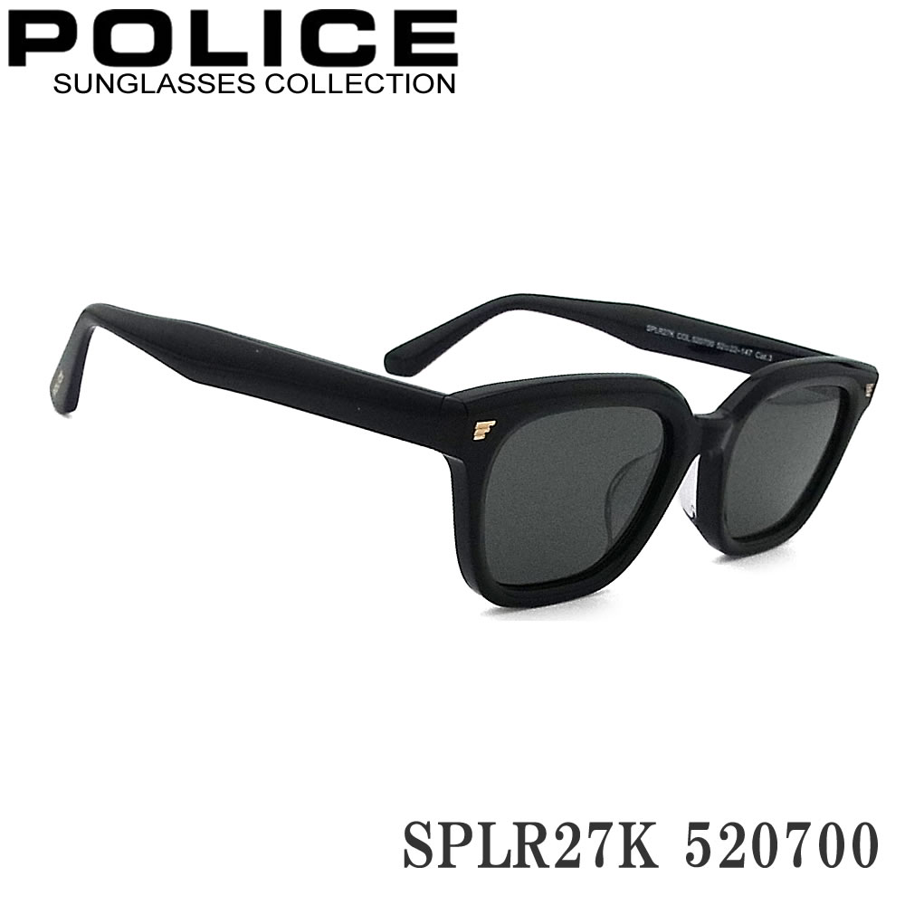 POLICE ポリス SPLR27K-520700 サングラス Shiny Black メンズ・レディース アセテート フルリム splr-27k