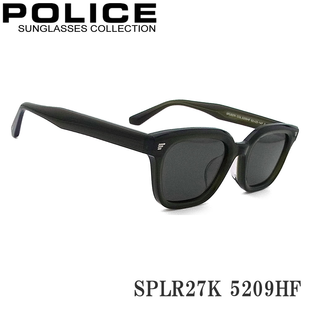 POLICE ポリス SPLR27K-5209HF サングラス Transparent DarkGreen メンズ・レディース アセテート フルリム splr-27k
