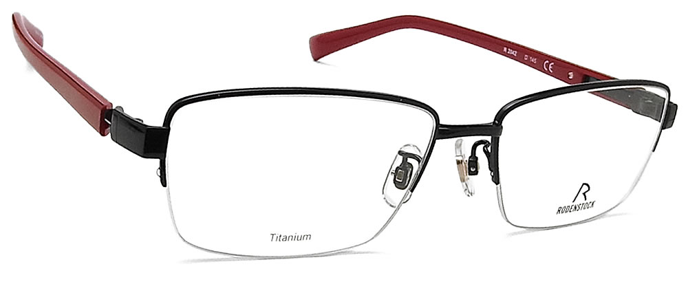 超安い品質 ローデンストック Rodenstock メガネ 紳士 男性 メンズ ブラック レッド 遠近両用 度付き 伊達メガネ ブランド 眼鏡 R42 D 眼鏡 Williamsav Com