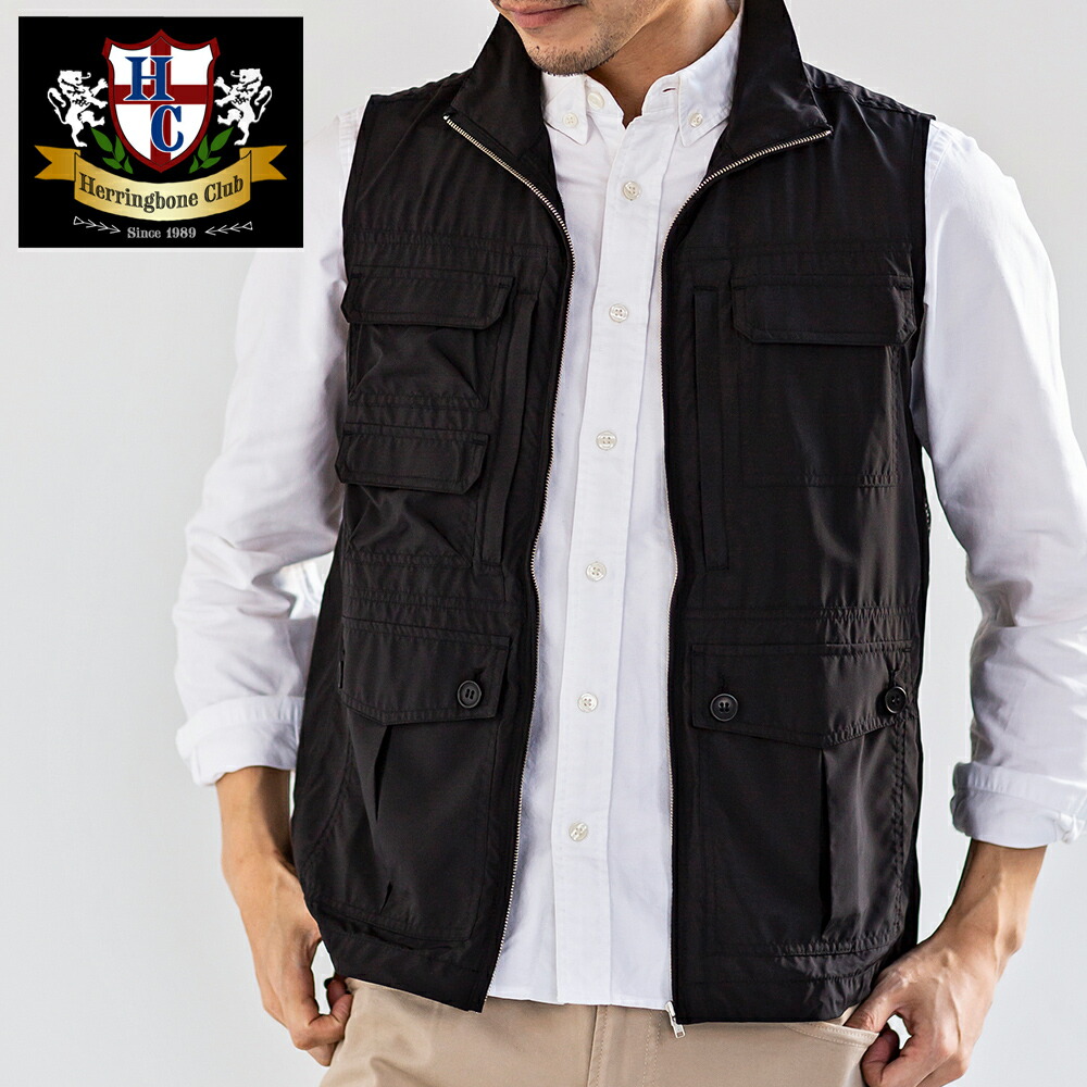楽天市場 多機能 メッシュ ベスト メンズ 男性 トラベル 旅行 Herringbone Club ヘリンボーンクラブ 送料無料 セール対象 2106rss 名入れギフト豊富 グレンチェック