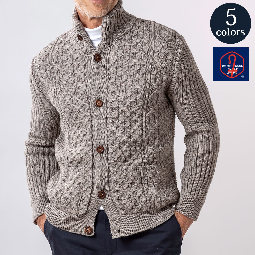 楽天市場】ペルー製 アルパカ ポップケーブルカーディガン レディース