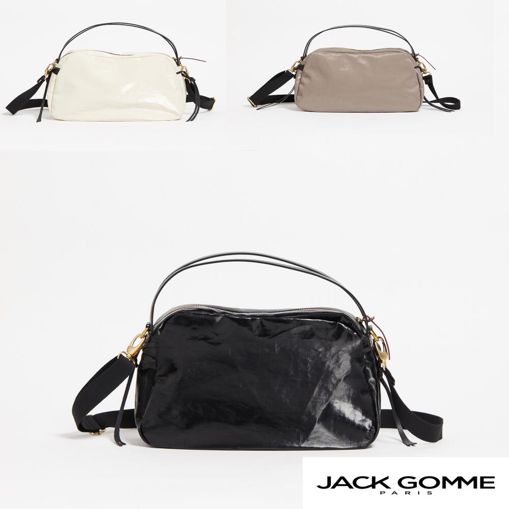 あすつく 最入荷 フランス製ブランドバッグを正規輸入販売店で 軽量 パリ ユニセックス 男女兼用 旅行 マザーズバッグ ミニマル 撥水 きれいめ Jack Gomme ジャックゴム 2way ショルダーバッグ Lebowl10 22sslino Original 2way リネン 22春夏リネン 麻 ブラック 黒