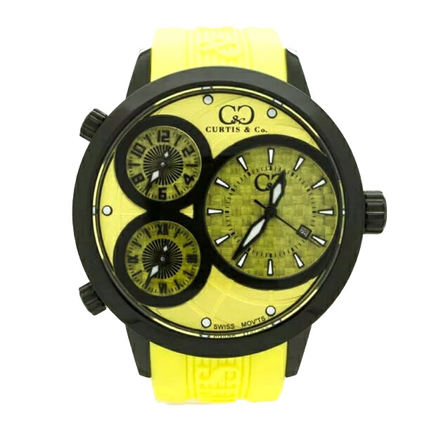 カーティス(CURTIS & CO.)BIG TIME WORLD 50mm(Yellow/BC) カーティス ビックタイムワールド50mm【腕時計】