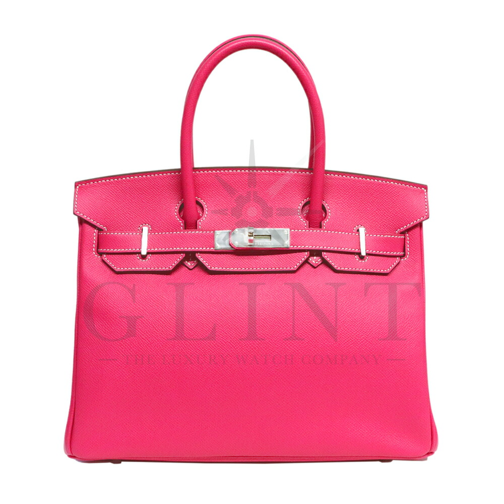 エルメス（HERMES）バーキン30 ヴォー・エプソン ローズティリアン シルバー金具〔O刻印/2011年〕【中古】｜グリント