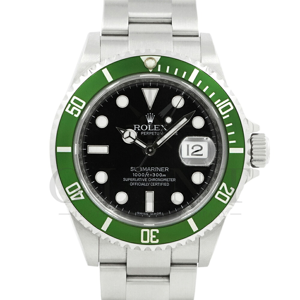ロレックス（ROLEX）サブマリーナーデイト 16610LV ブラック文字盤〔2009年頃の製造/V番〕〔生産終了モデル〕〔メンズ〕〔腕時計〕【中古】
