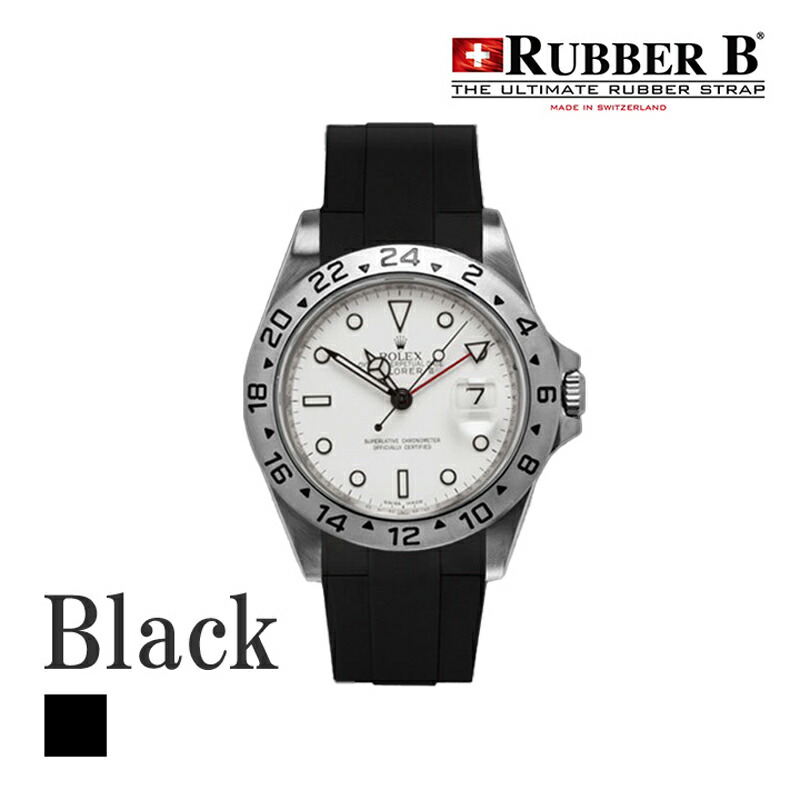 Rubber B ブラック ラバーストラップ 214270専用Mサイズ Rubber B ブラック ラバーストラップ 214270専用Mサイズ
