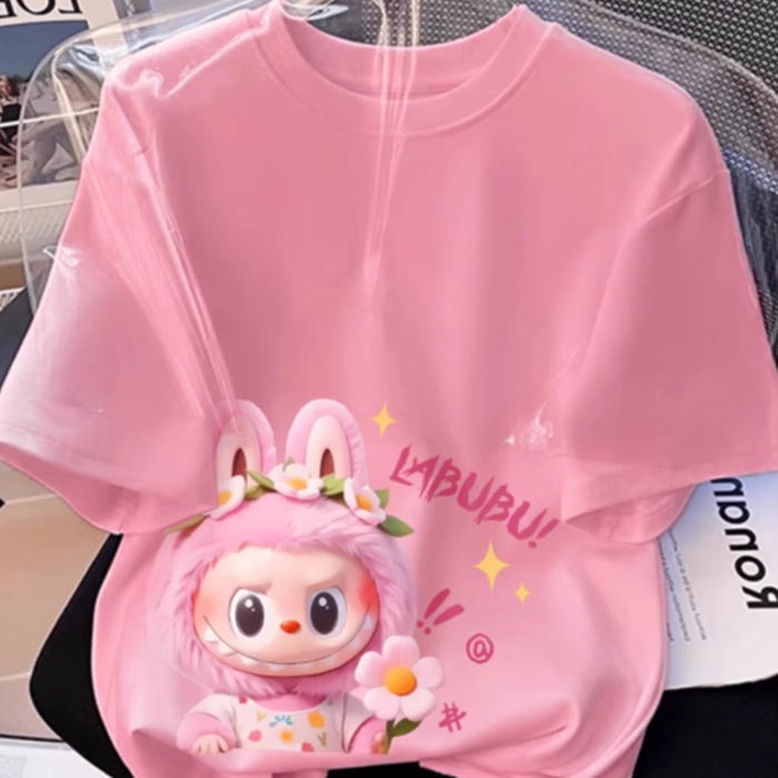 S@ Labubu ラブブ　POPマート　Tシャツ　両面プリント　半袖 Labubu ラブブ POPマート Tシャツ 両面プリント 半袖 - メルカリ