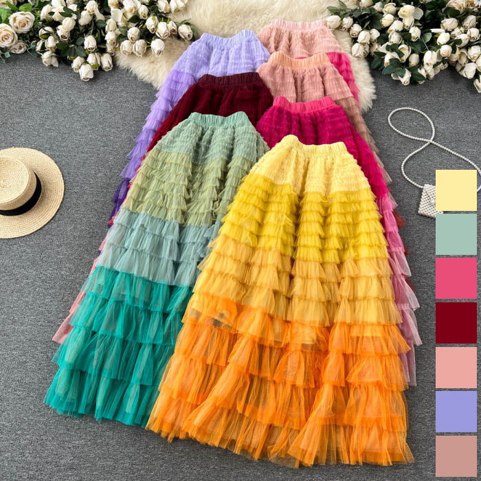 7月21日出品終了 グラデーションフリルスカート　ピンク 7月21日出品終了 グラデーションフリルスカート ピンク 7月21日出品