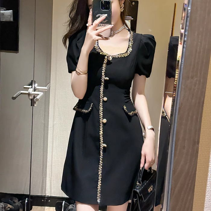 ノースリーブ ドレスワンピース レース Aライン 可愛い 韓国 pd3684-1.jpg