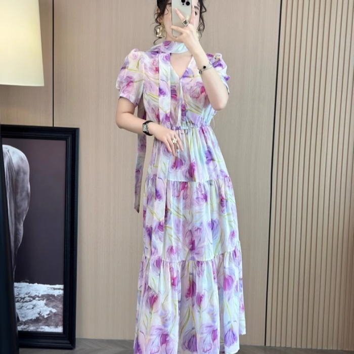 楽天市場】レディース vネック ワンピース カシュクール ラメ