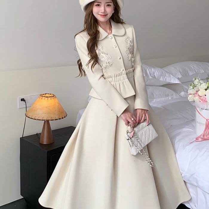 楽天市場】セットアップ レディース スカート レース 襟 リボン 楽天市場】セットアップ レディース スカート レース 襟 リボン