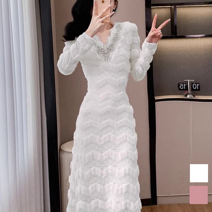 バルーンシルエット ミニドレス フリル付き 白ワンピース バルーンフリルフレアミニワンピース(F WHITE): ONEPIECE