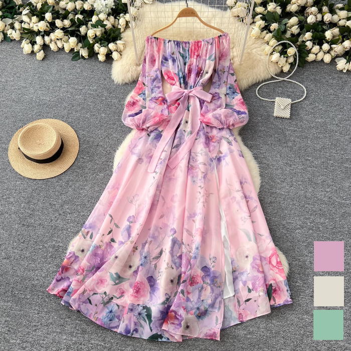 楽天市場】ラベンダーM/Lサイズのみ即納 ワンピース 花柄 スタンド