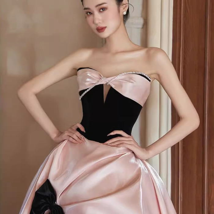 Alice+Olivia レサ ストラップレス マキシドレス バイカラー ar0102-1.jpg