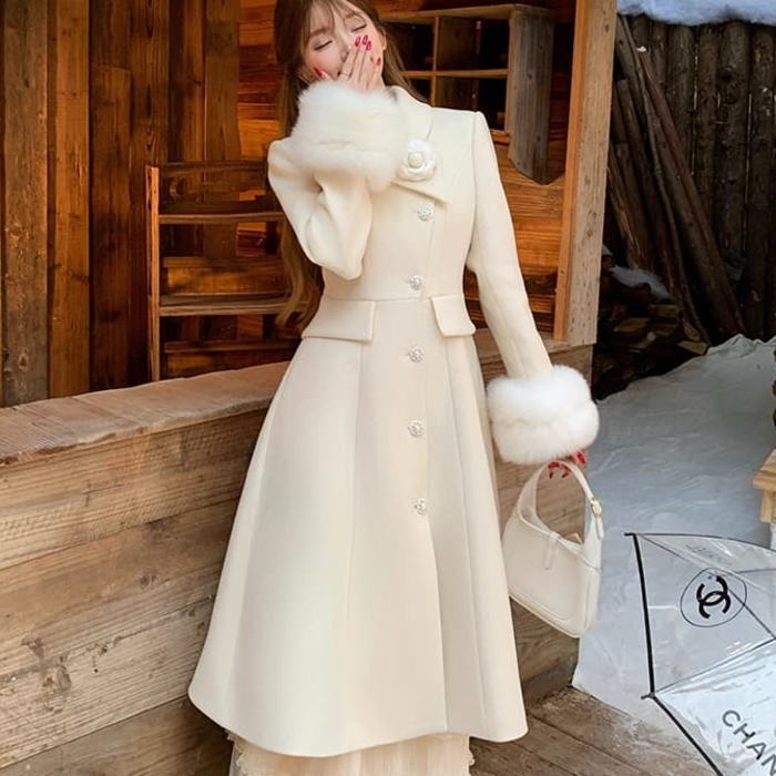 楽天市場】コート テーラードカラー 襟 ベロア ラインストーン