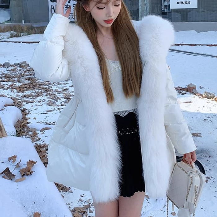 楽天市場】フォックス ファーダウンコート ボリューム フォックス