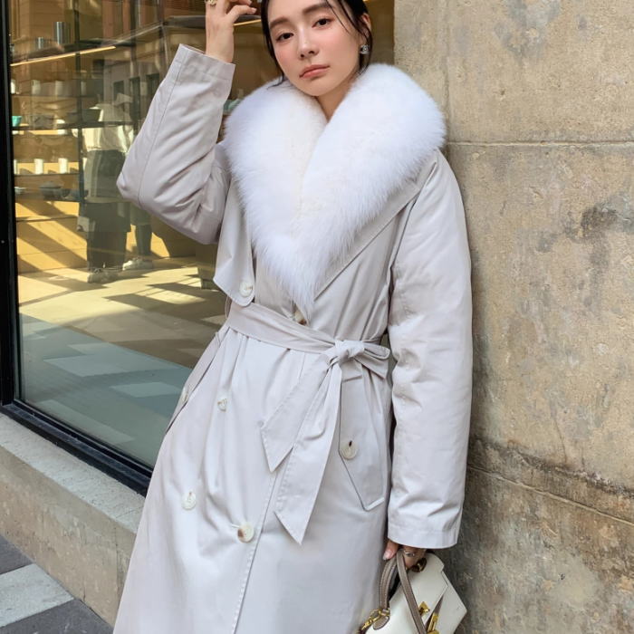 楽天市場】フォックス ファーダウンコート ボリューム フォックス