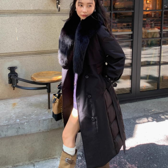 楽天市場】フォックス ファーダウンコート ボリューム フォックス