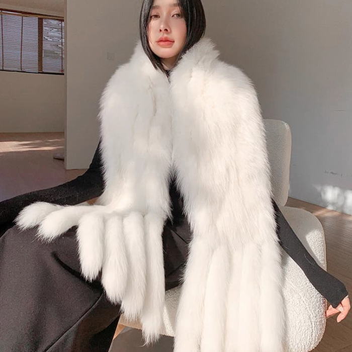 楽天市場】フォックス ファーマフラー フォックス ファー しっぽ付き