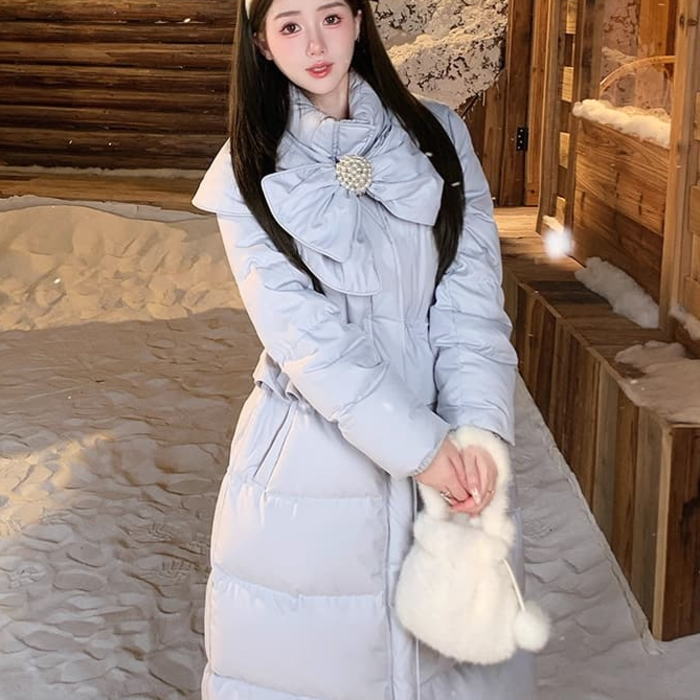 女優襟&キルティングデザイン✨ダウンコート 薄紫 Aライン ベルト付 ボリューム 楽天市場】フォックス ファーダウンコート ボリューム フォックス