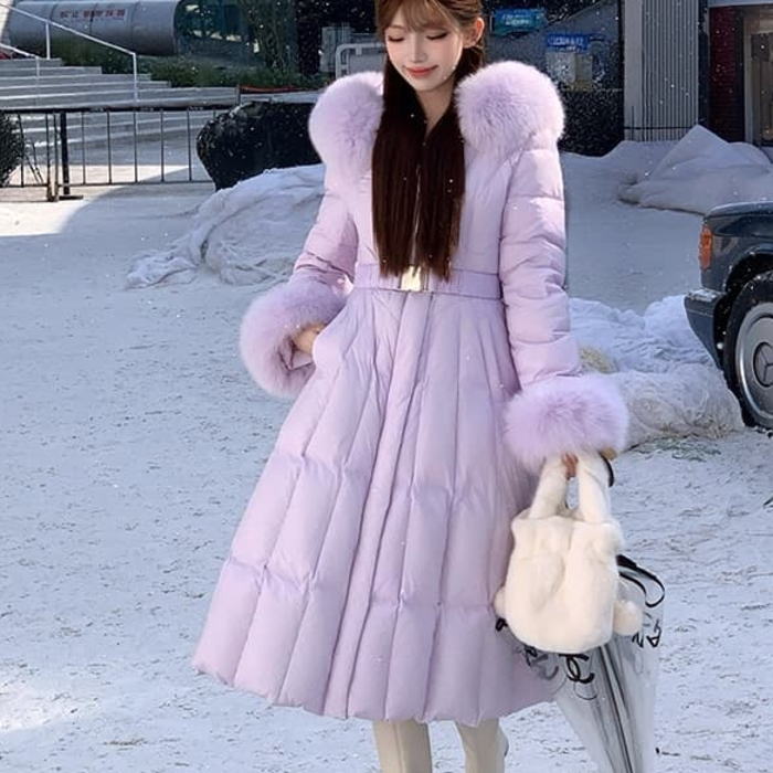 楽天市場】フォックス ファーダウンコート ボリューム フォックス