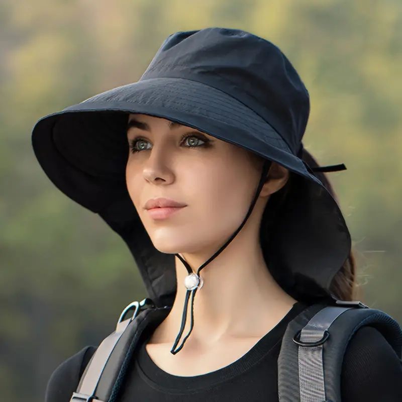 【楽天市場】登山帽子、ワイドブリムバケットハット、アウトドアトラベルカジュアル日焼け止めサンハット、ポリエステルサンハット女性用：グローバル