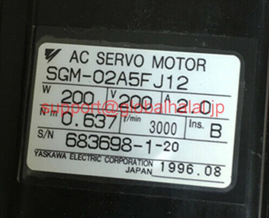 新品【東京発★適格請求書★税込】 YASKAWA サーボモーター SGM-02A5FJ12 【６ヶ月保証】｜Global Halal Japan