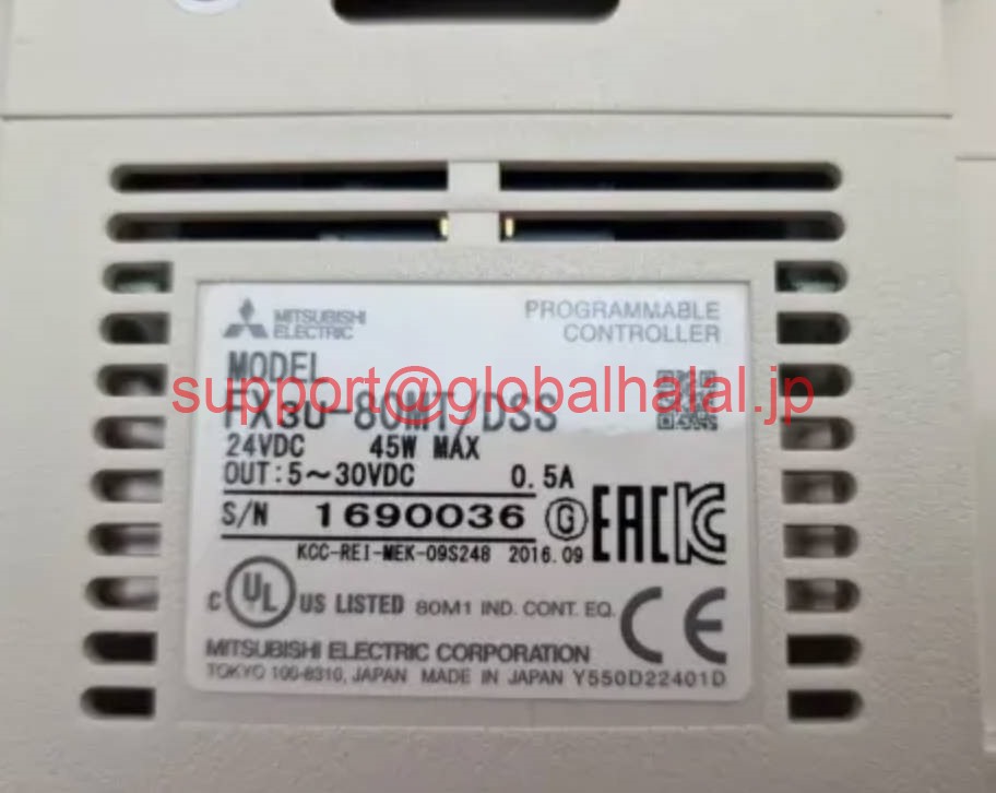 新品【東京発★適格請求書★税込】 三菱 シーケンサー FX3U-80MT/DSS 【６ヶ月保証】｜Global Halal Japan